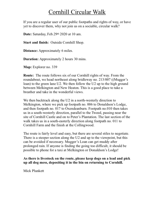 Cornhill Circular Walk