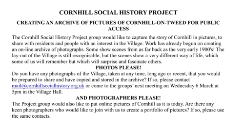 Cormhill Social History Project